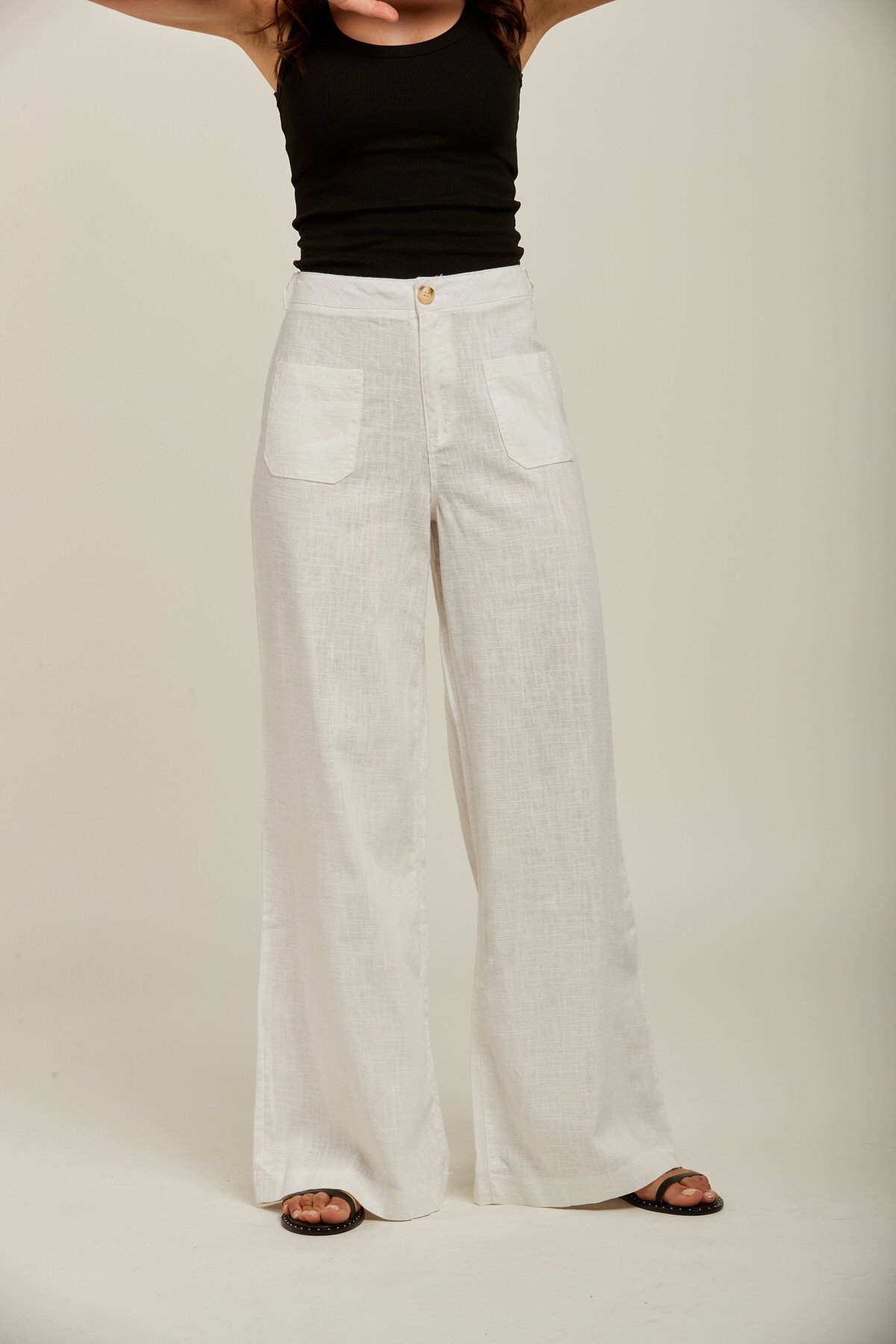 Linnen Pantalon Dames – Wide Leg Broek - Linnen - Afbeelding 4