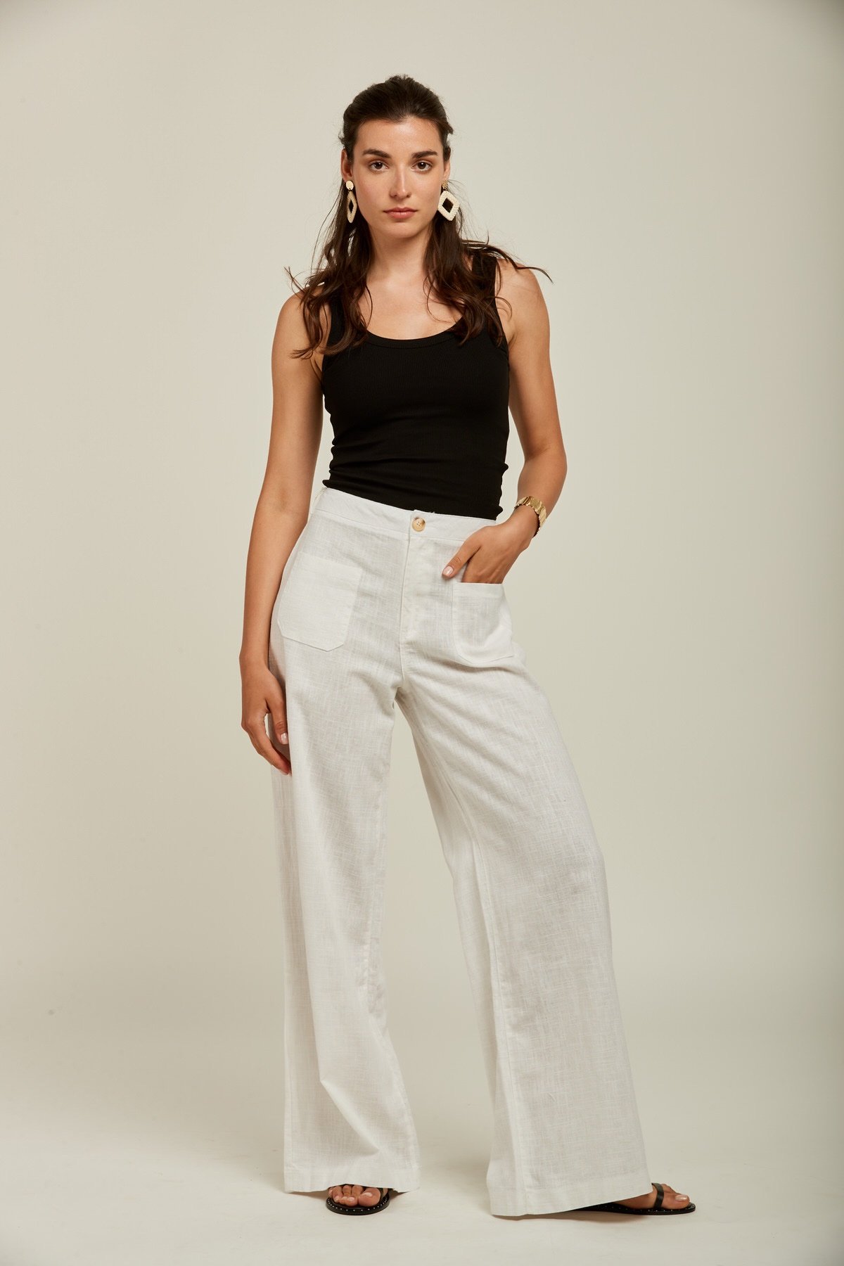 Linnen Pantalon Dames – Wide Leg Broek - Linnen