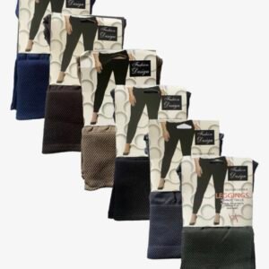 Belleze® Thermo Legging Voordeelpakket – Set van 6 – Grote Maten t/m 48 – Hoge Taille – Warme Dames Leggings