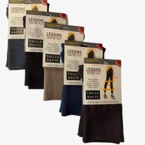 Belleze® Thermo Legging Voordeelpakket – Set van 5 – Dames Thermo Leggings met Fleece Voering – One Size t/m Maat 42