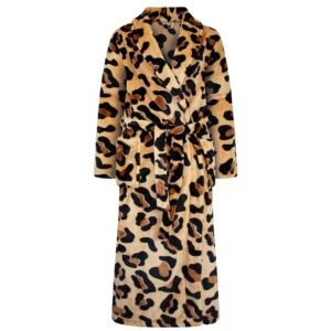 GAUBERT® Lange Fleece Badjas Panterprint | Unisex