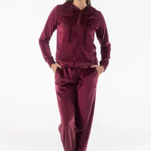 Velours Huispak Dames met Capuchon en Rits – Gaubert® - 2601