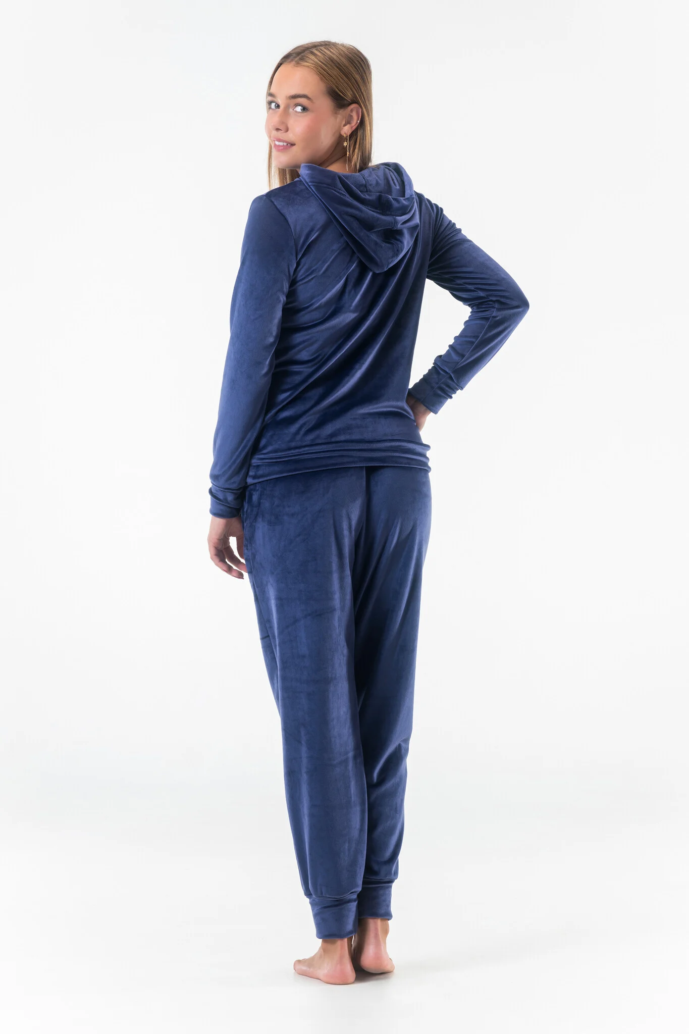 Velours Huispak Dames met Capuchon – Gaubert® - 2602 - Afbeelding 3